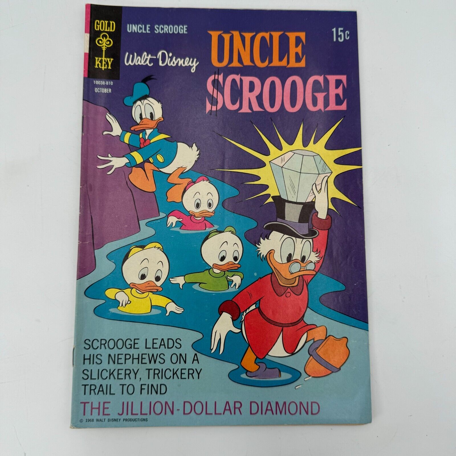 Lot of 5 Original Uncle Scrooge Walt Disney Gold Key Comics Donald Duck Hewey