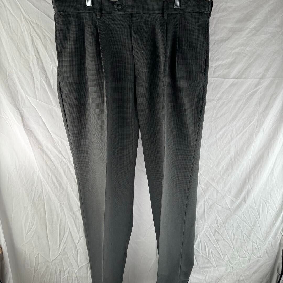 Croft & Barrow Dress Pants Men's 39x32 Gray Flat Front Straight Leg Regular Fit