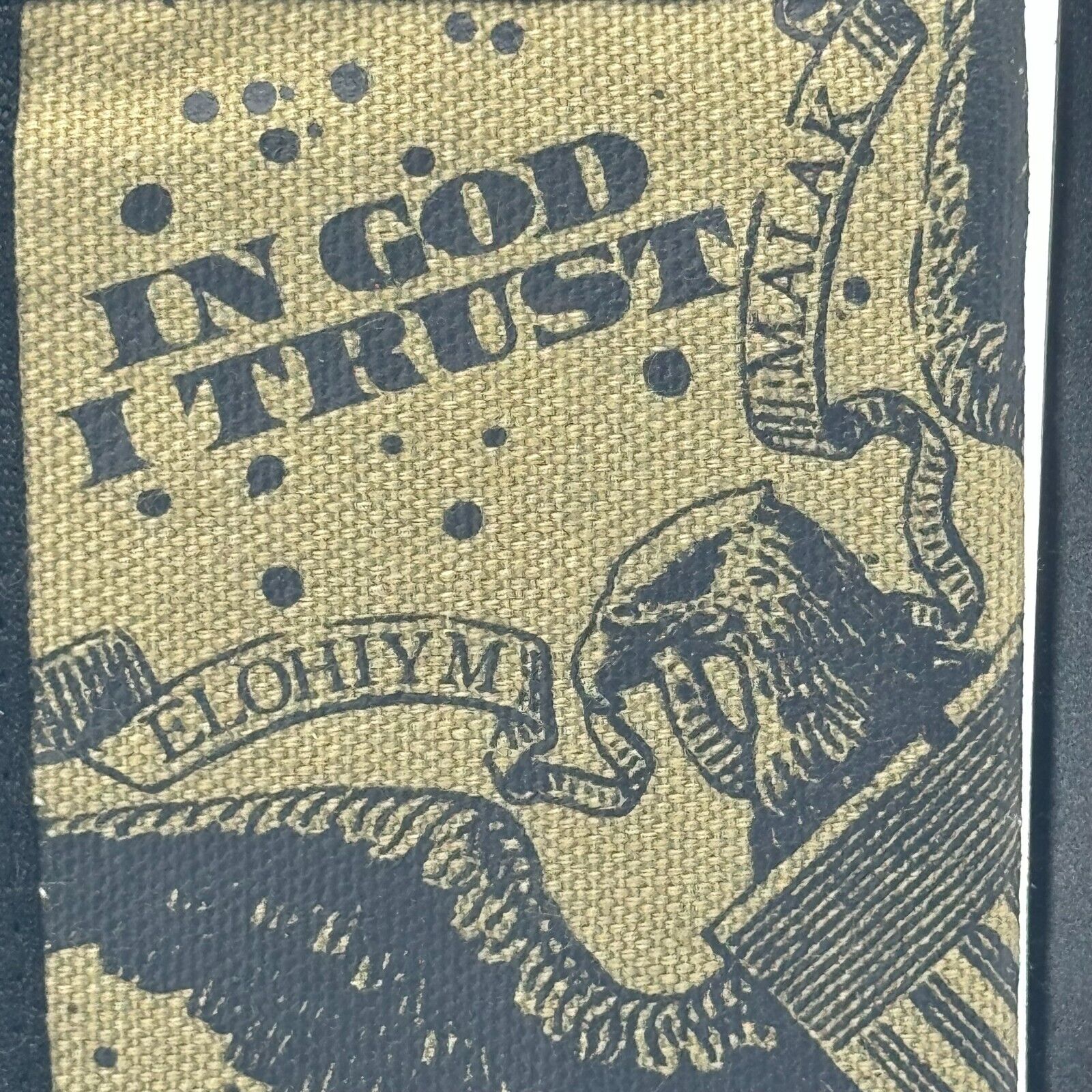 Kerusso Faith Gear Tri Fold Wallet Green Black God Trust Eagle Psalm NWT