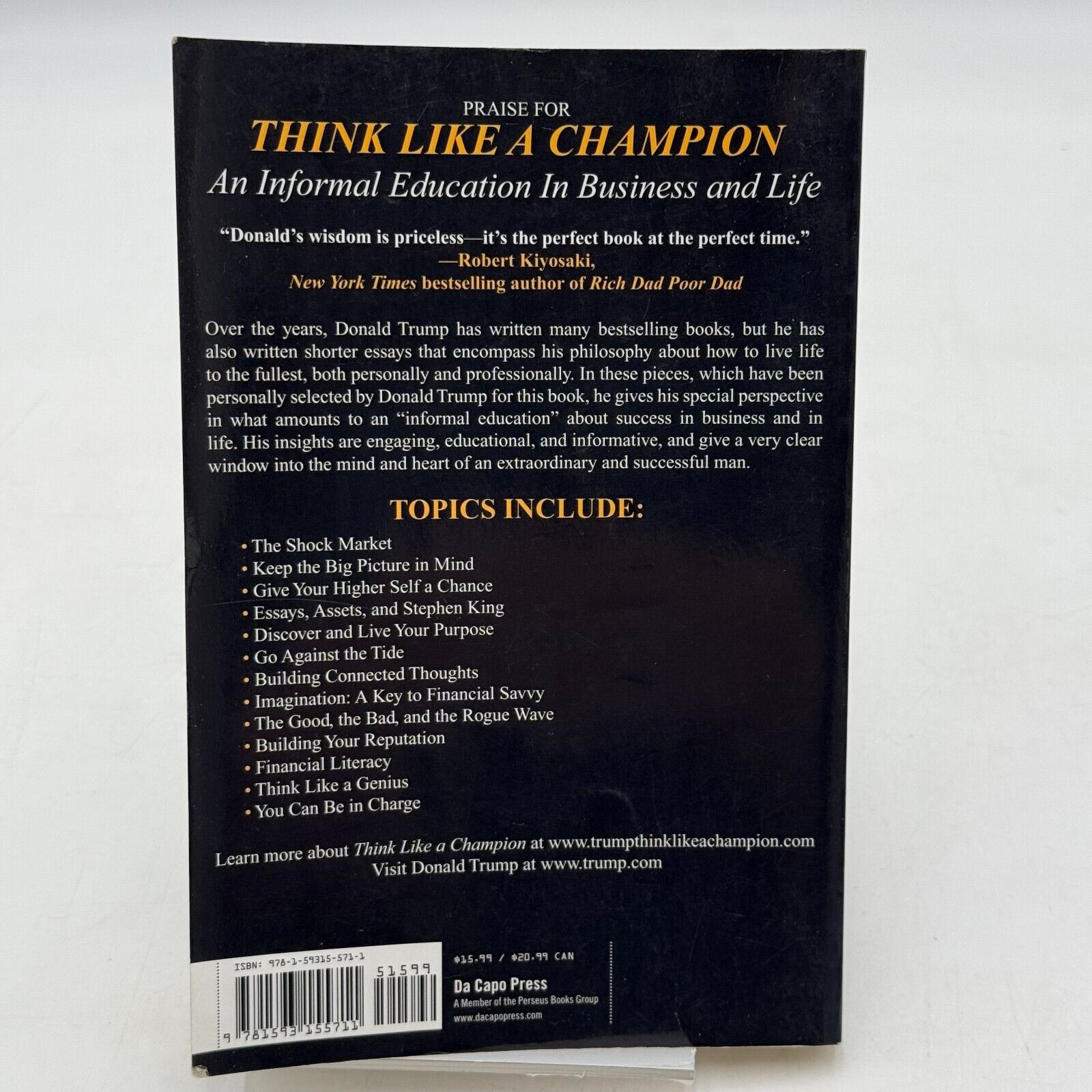 President Donald J. Trump Think Like a Champion Business Education Bestseller PB