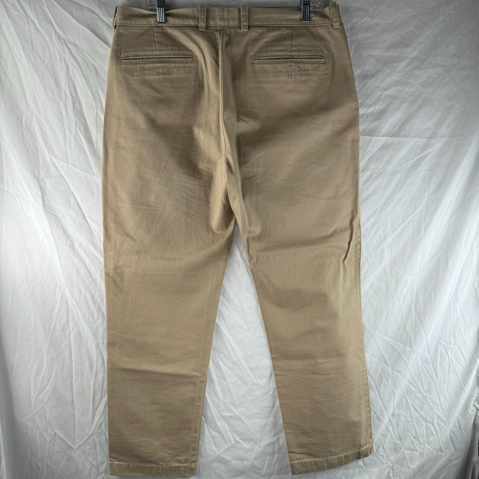 J Crew Flat Front Classic Fit Khaki Chino Pants Mens Size 36x30