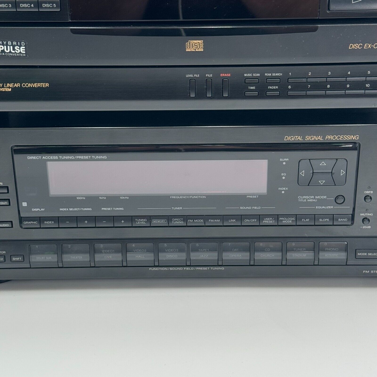 Sony Home Sound System STR-D2090 Stereo Receiver & CDP-C435 5 CD Changer Set