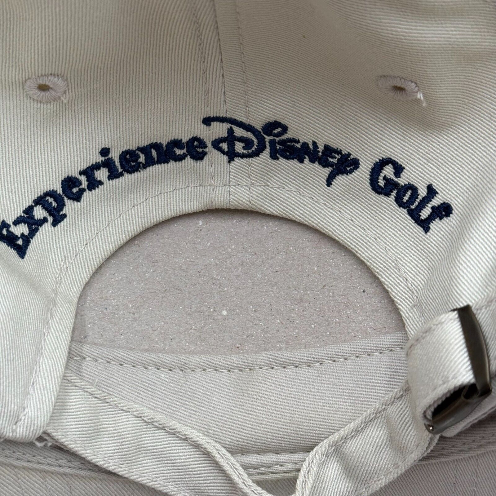 Disney’s 99 Holes of Golf Adjustable Buckle Hat Tan Golfer Cap Walt Disney World