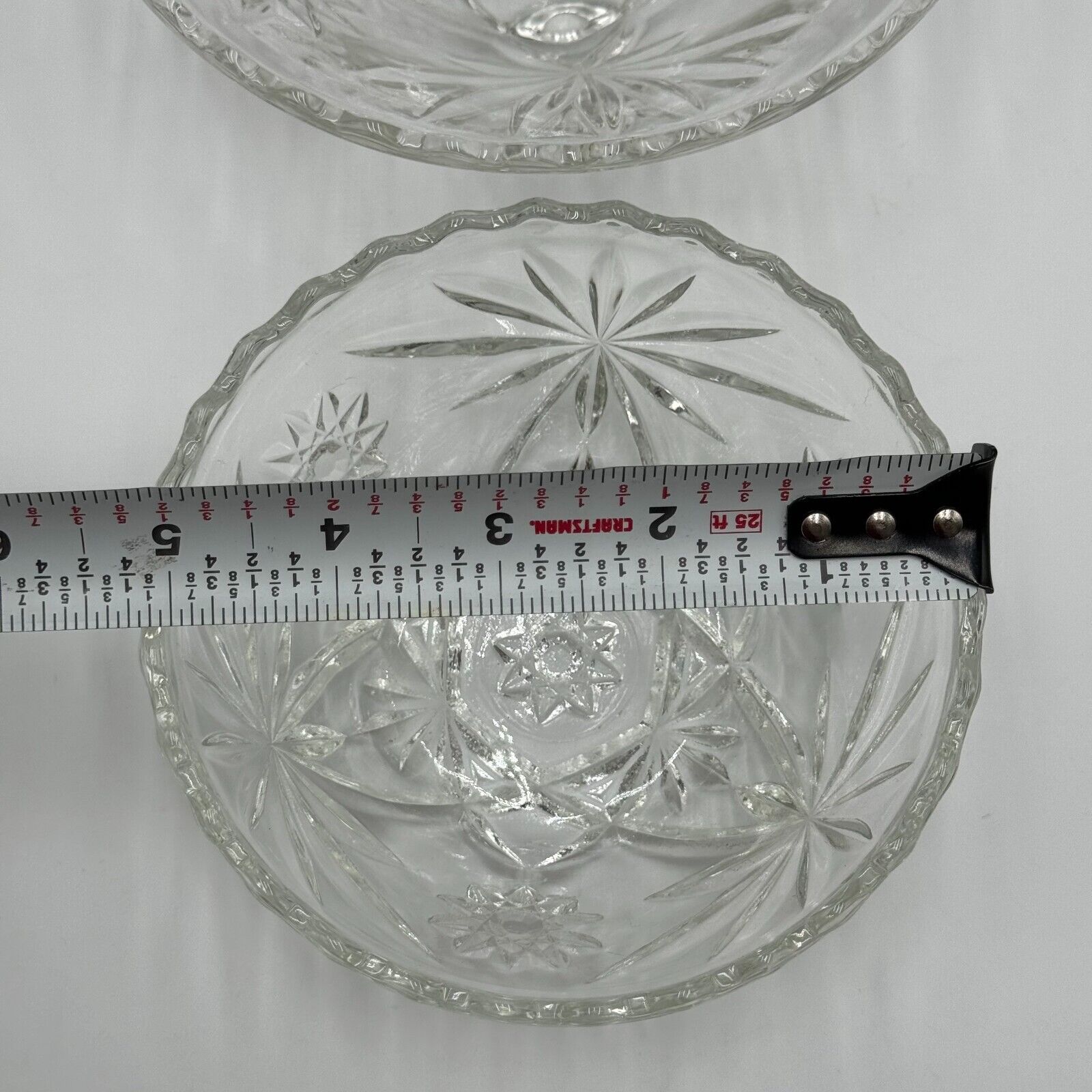 Vintage 50s Anchor Hawking Fine Crystal 21 Piece Dining Set Cups Saucers Plates