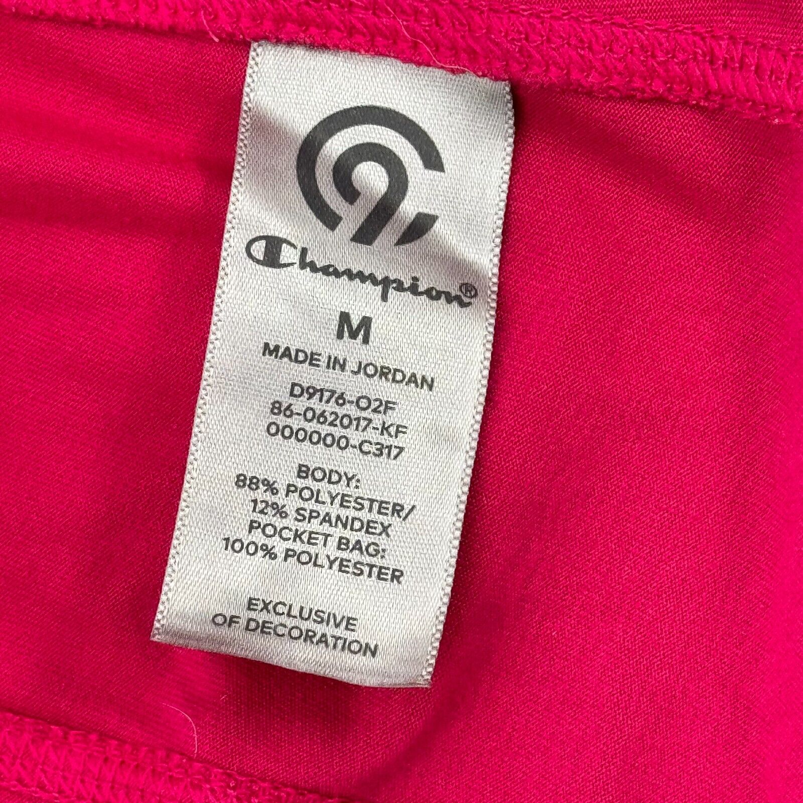 Champion Womens Athletic Sweater Full Zip Running Jacket Hot Pink Adult Size M