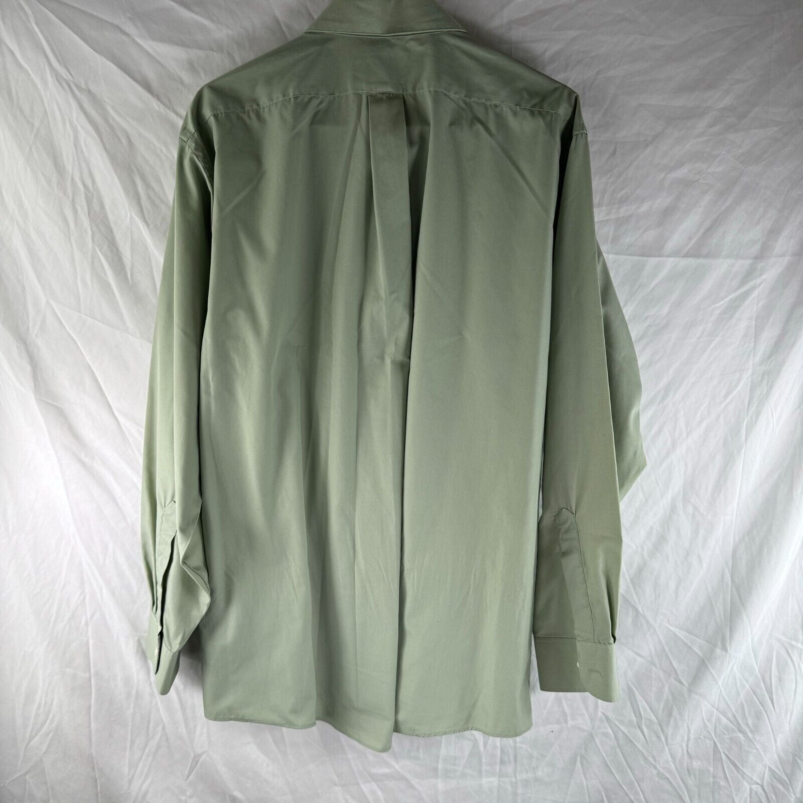 Van Heusen Green Long Sleeve Button Up Shirt Mens XL 17in