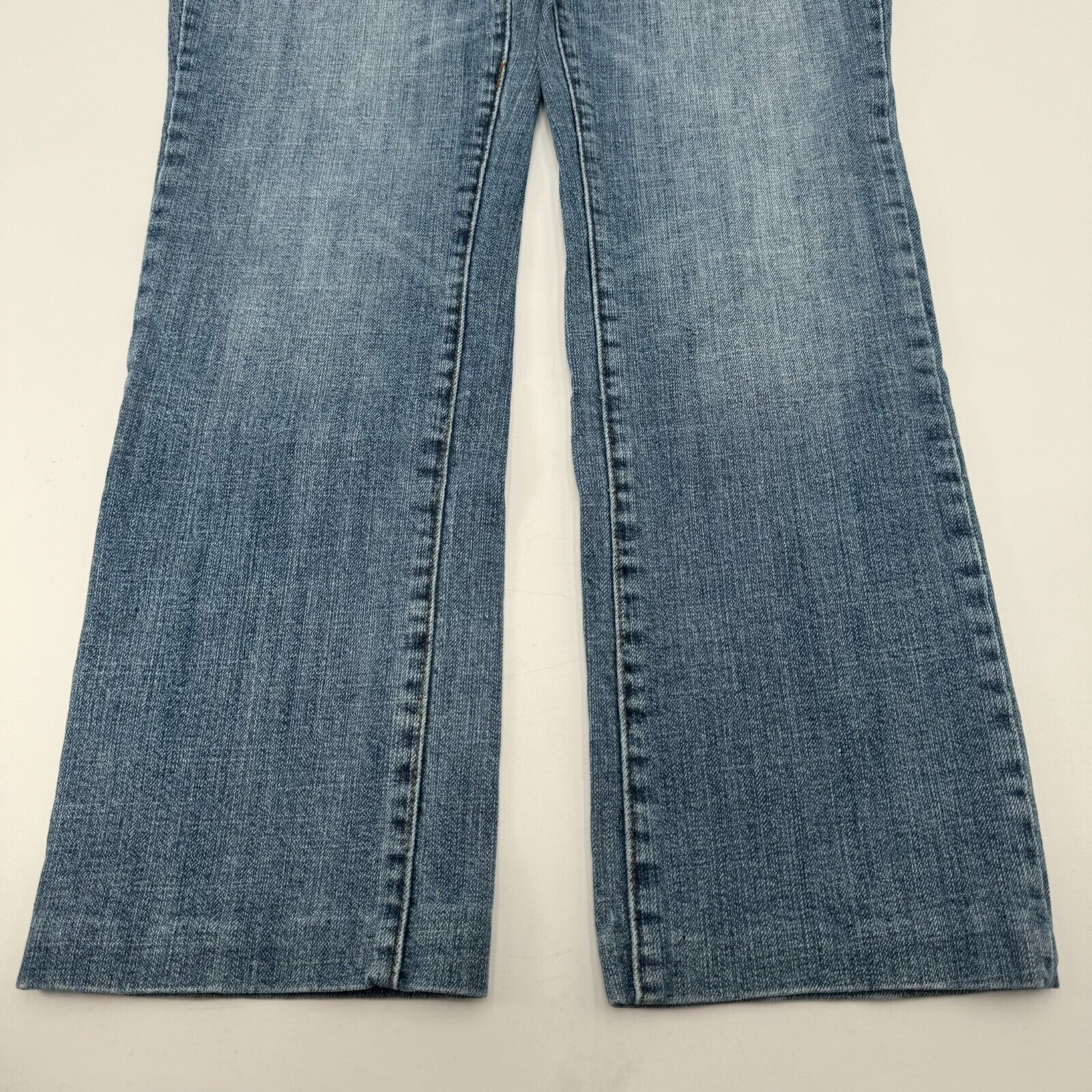 Ana A New Approach Womens Denim Blue Jeans Stretch High Rise Straight Leg Size 8