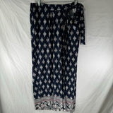 GNW Fashion Long Bottom Pants Soft Loose Style Stretchy Blue White Womens XL NWT