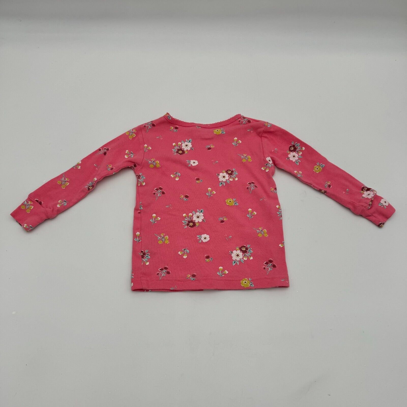 Carters Pink Floral Matching Pajama Set Long Sleeve Shirt Leggings Size 18m New