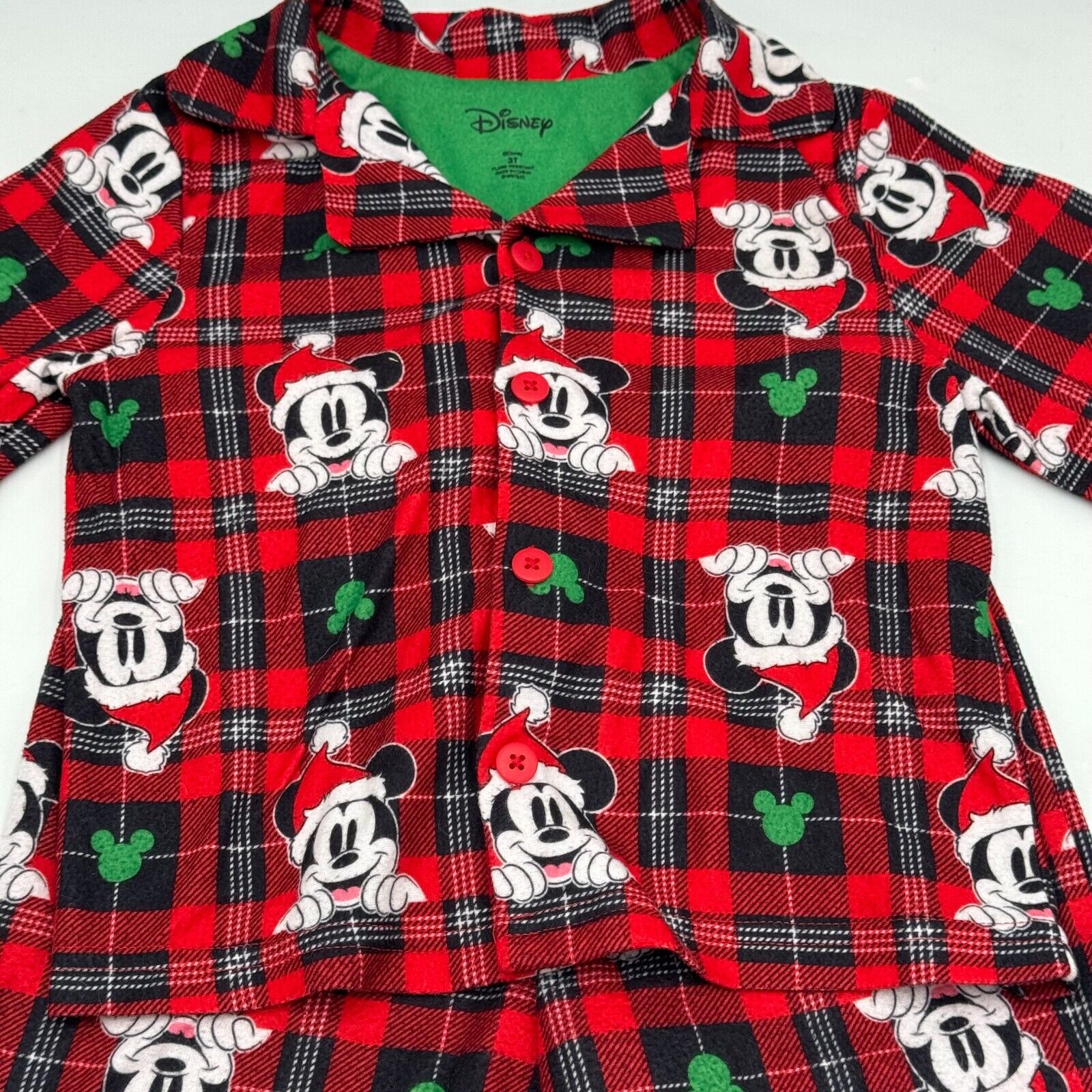 Lot of 6 Pajama Sets Disney Mickey Stitch Woody Charlie Holiday Toddler Size 3T