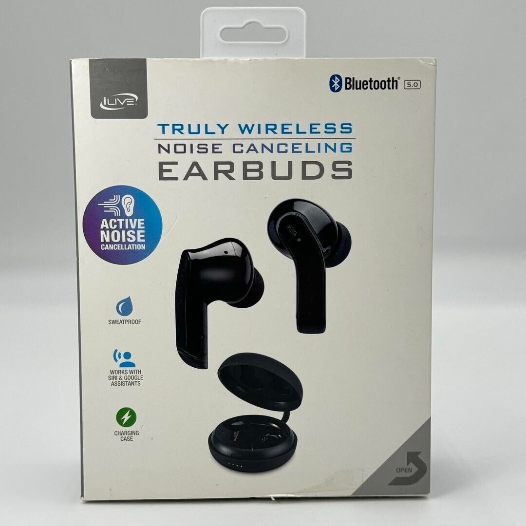 iLive Wireless Noise Canceling Earbuds & Charge Case - For Parts *Read DESC*