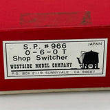 Westside Model Brass HO Scale Southern Pacific 0-6-0 T Shop Switcher S.P. #966
