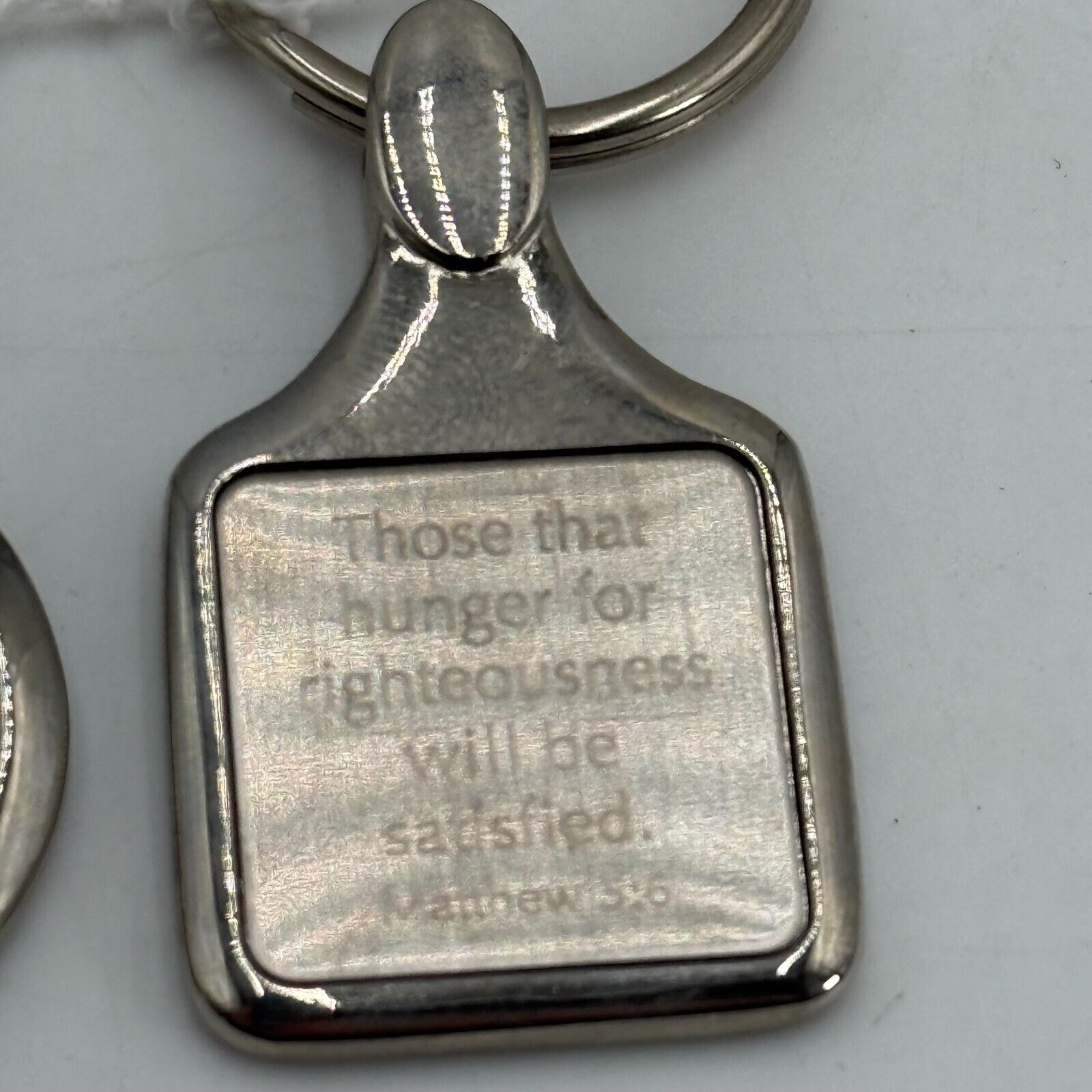 Lot of 15 Stainless Steel Keychains Engraved W/ Inspirational Bible Verse Quotes