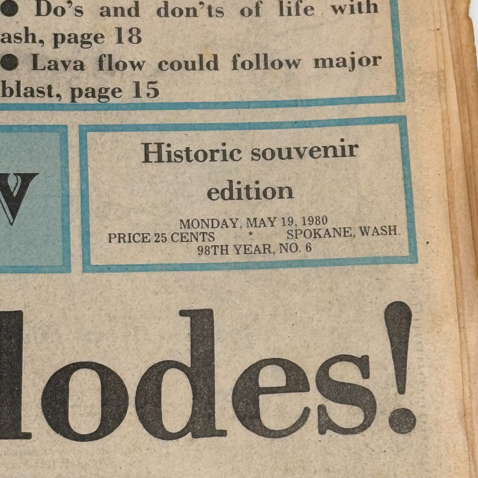 7 Issues Spokane Review Newspaper St. Helens Eruption Historic Souvenir 1980