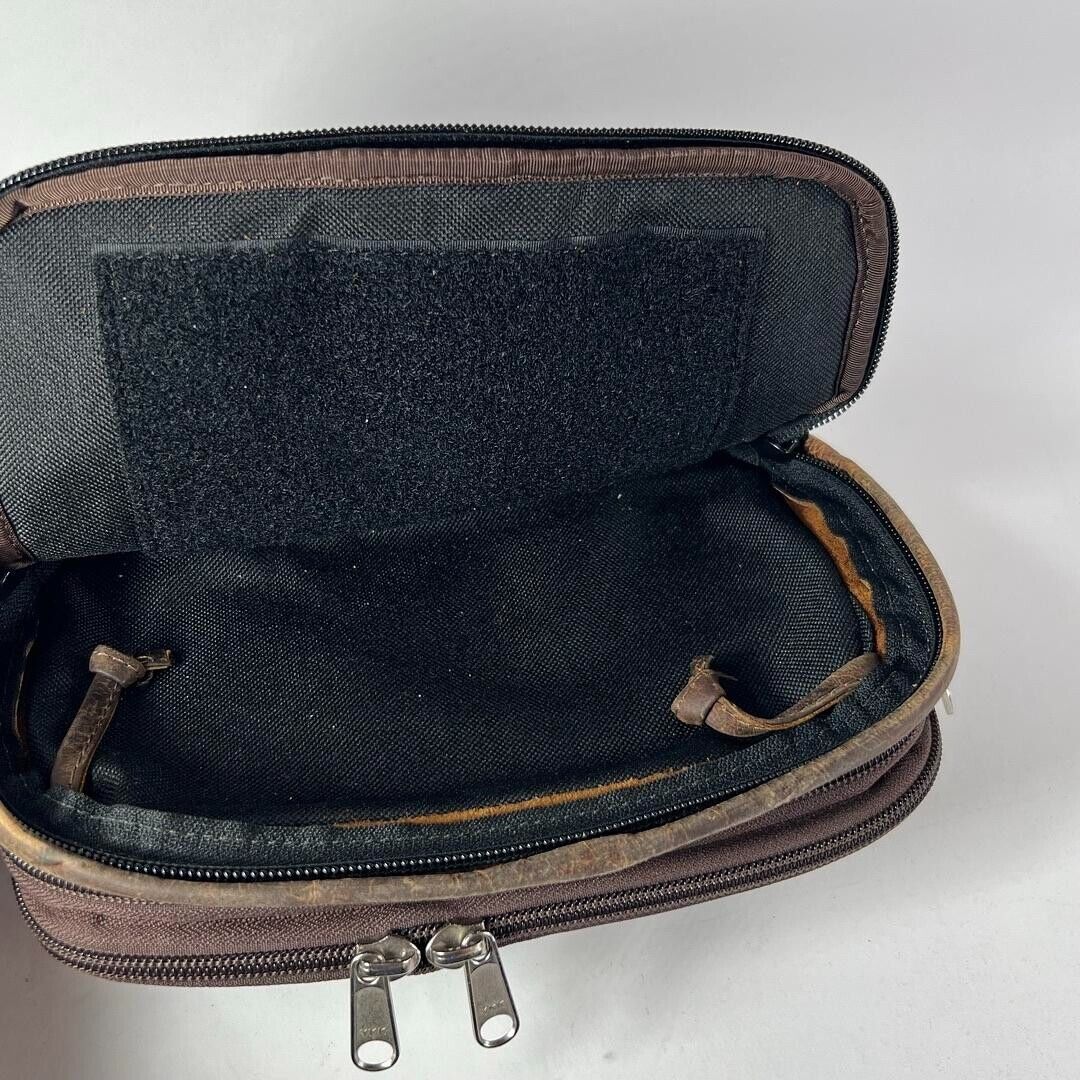 Rare NRA Genuine Leather Ammo Case w/ Locking Zippers and Key w/ Shoulder Strap