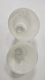 Pair of White Frosted Glass Light Shades - 4.75"