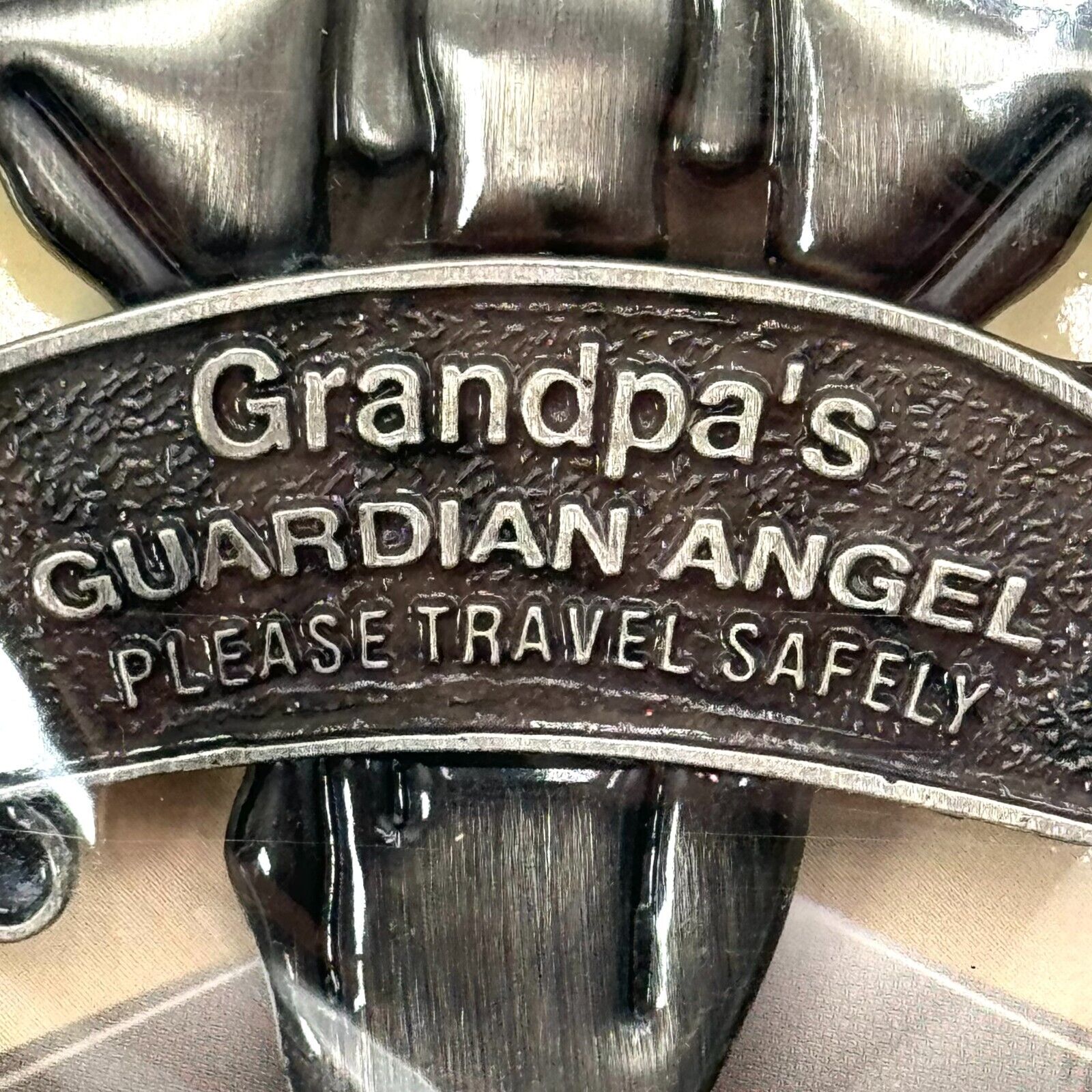 3 Pack Metal Car Visor Clip Safe Travel Gairdian Angel Grandpa Christian New