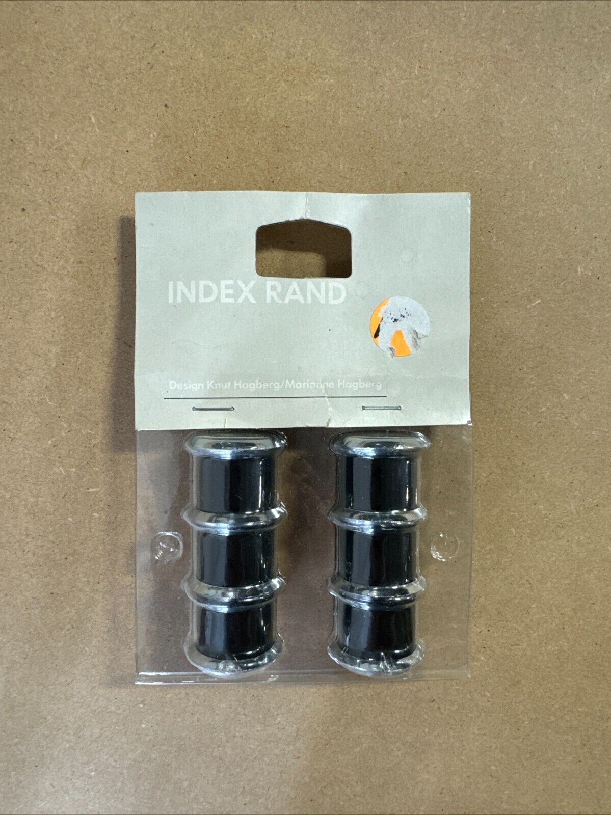 New IKEA INDEX RAND Curtain Rod Ends Finial Set 2 Pair Silver & Black