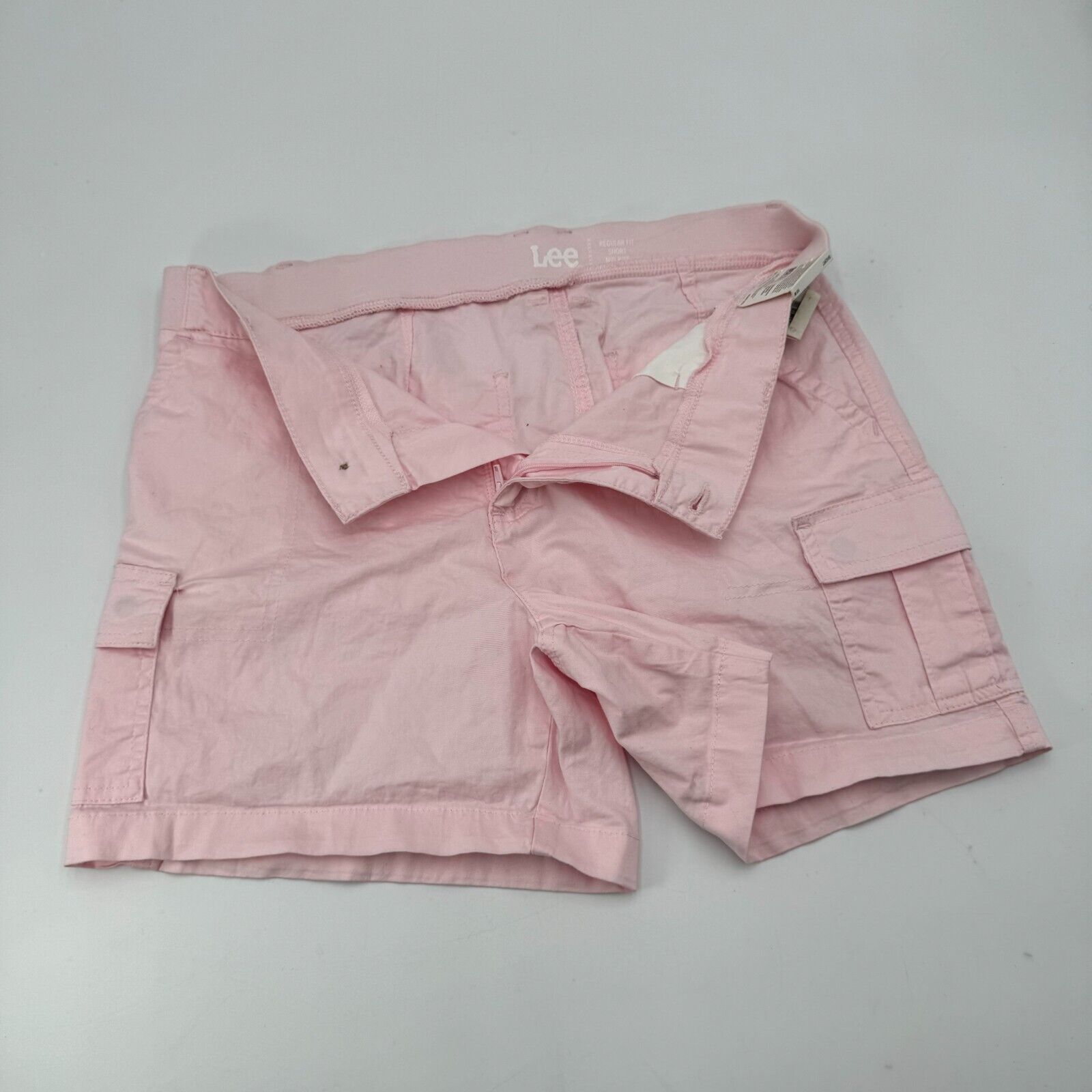 Lee Regular Fit Mid Rise Shorts Pink Ultra Comfort Style Junior Size 10 M NWT