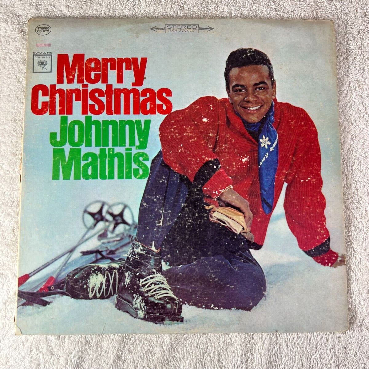 JOHNNY MATHIS Merry Christmas 60s Vinyl LP Columbia CS8021 Percy Faith Orchestra