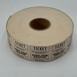 TICKET ROLLS DOUBLE Raffle & Keep SINGLE ADMIT ONE Pre-Owned Big Roll