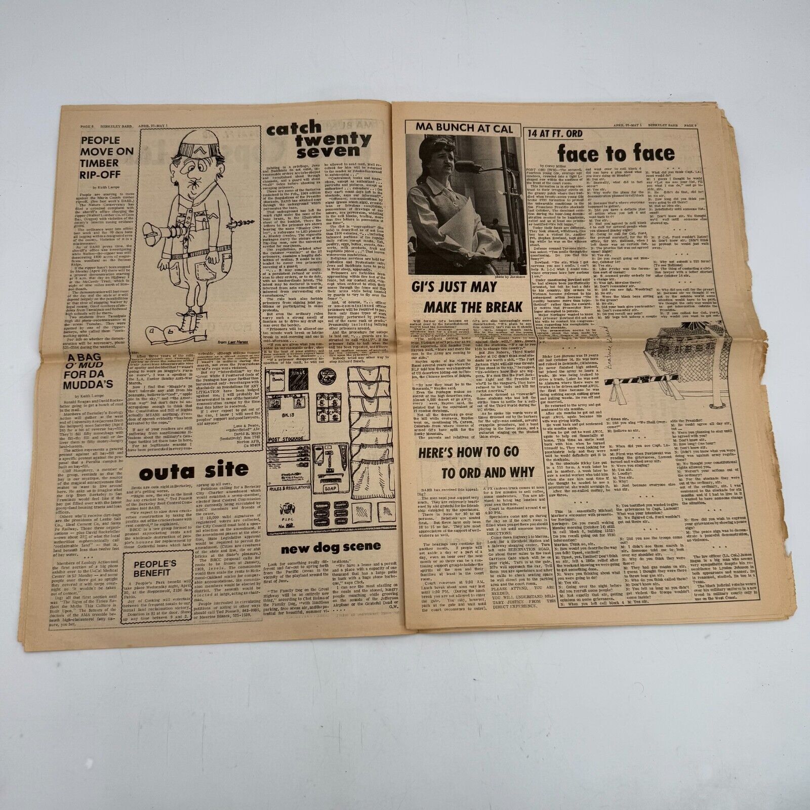 Berkeley Barb Issue 193 1969 John Lennon Yoko Interview Full Adult Newspaper