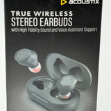 Acoustix True Wireless Stereo Earbuds Bluetooth 5.0 Black Brand New