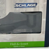 Schlage Quick & Easy Installation Aged Bronze Hall & Closet Door Handle Set NEW