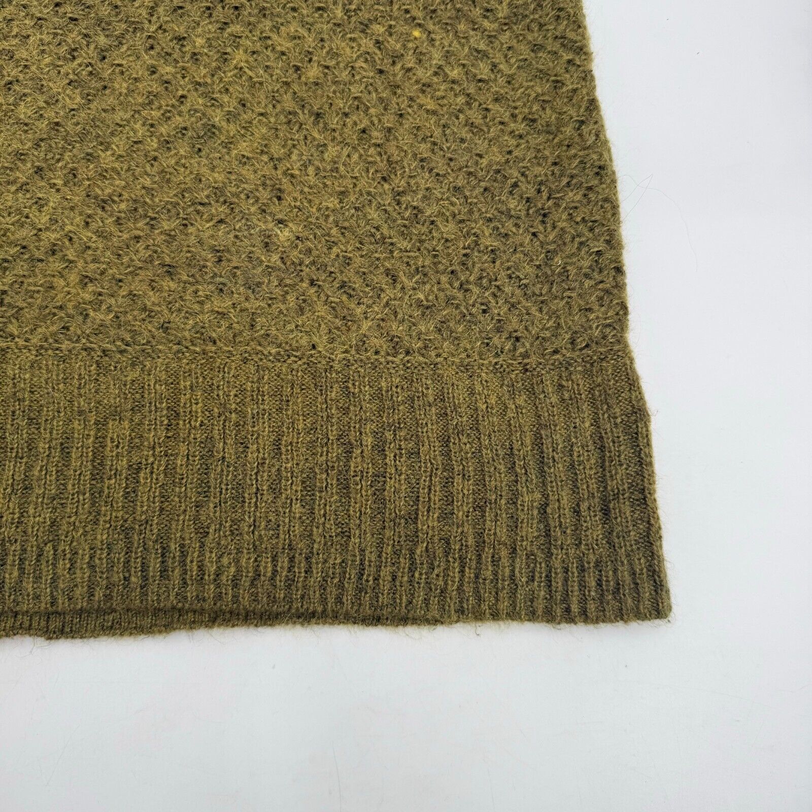 H&M Knitted Knot Jumper Sweater Olive Green Pullover L.O.G.G. Women’s Size M