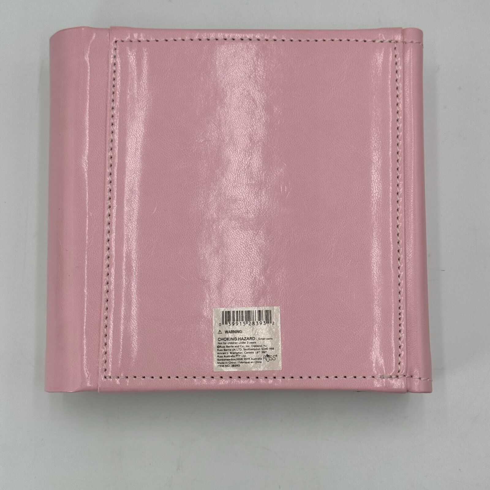 Russ Baby Pink Photo Album Magetic Flap Holds 80 4x6in Photos 40 Double Sided
