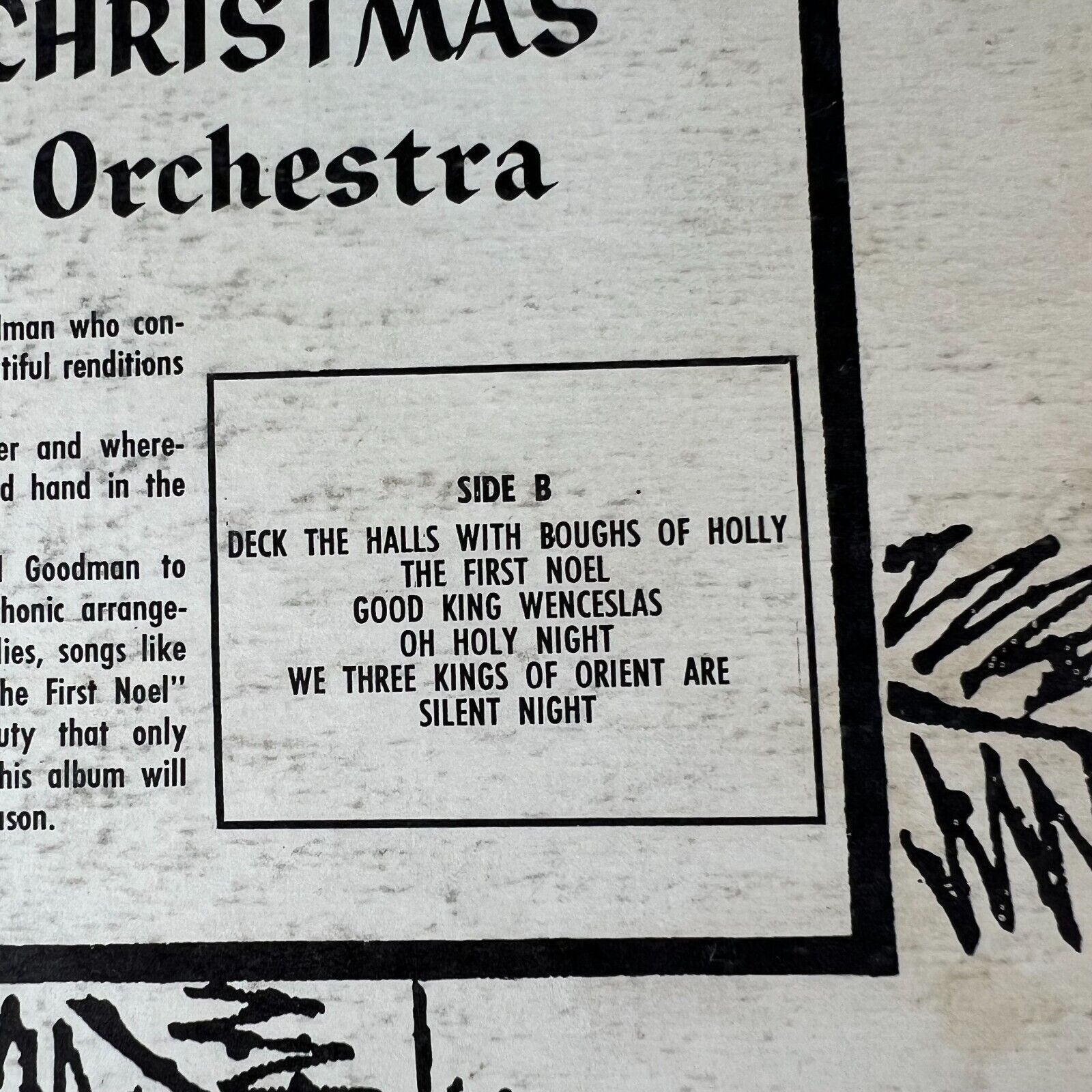 1000 Strings At Christmas by Al Goodman And His Orchestra XMS-9 Record Vinyl LP