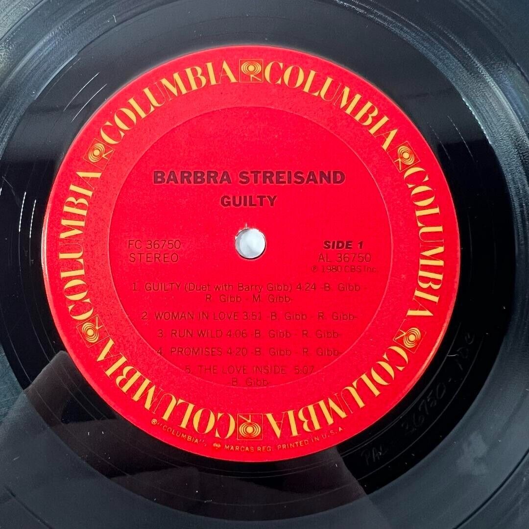 Barbra Streisand GUILTY Duet With Barry Gibb Vinyl LP Record Album