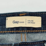 Gap Womens Skinny Jeans Blue Denim Stretch Slim Trendy Dark Wash Size 29x30