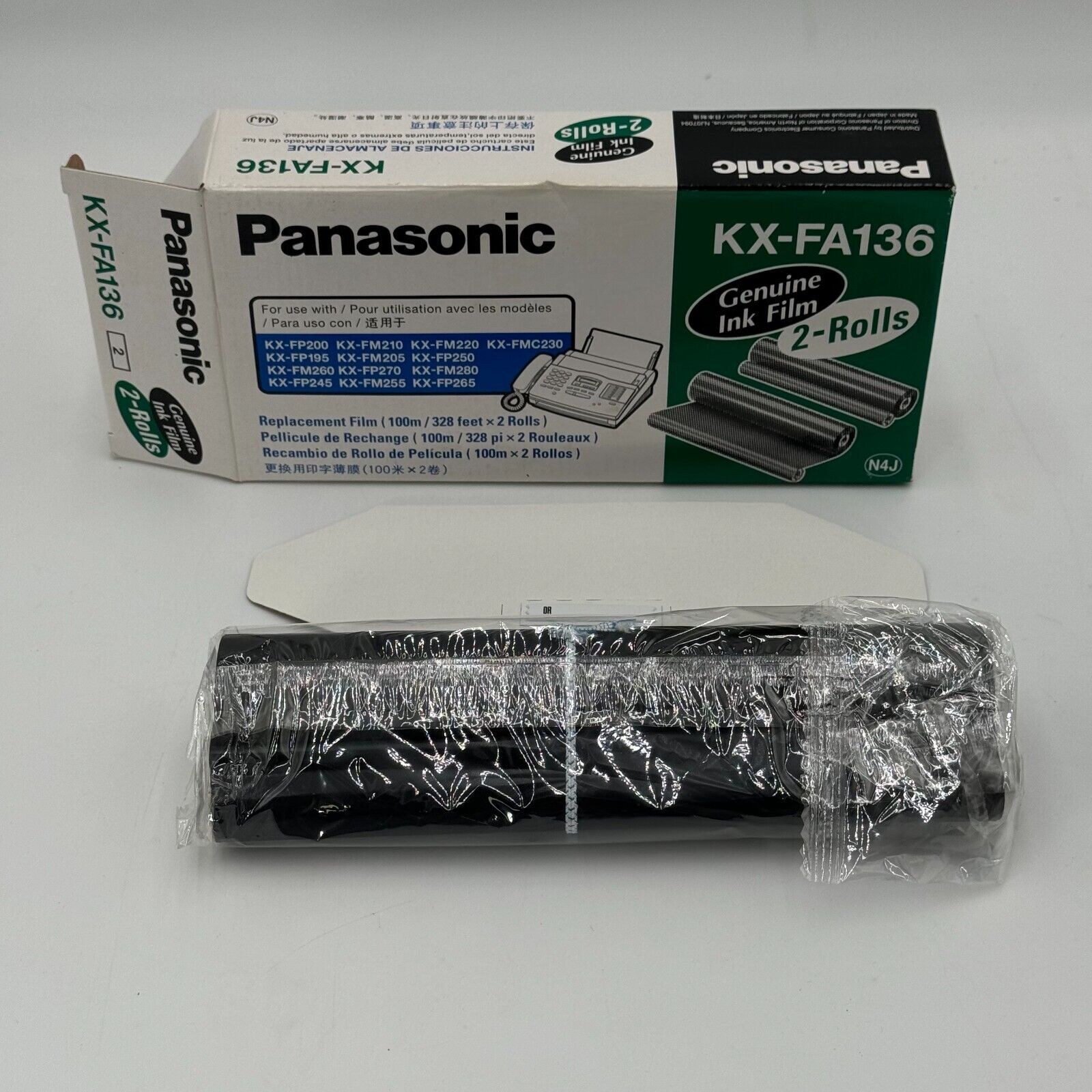 Panasonic KX-FA136 Genuine Ink Film SINGLE SEALED ROLL - One Roll Only