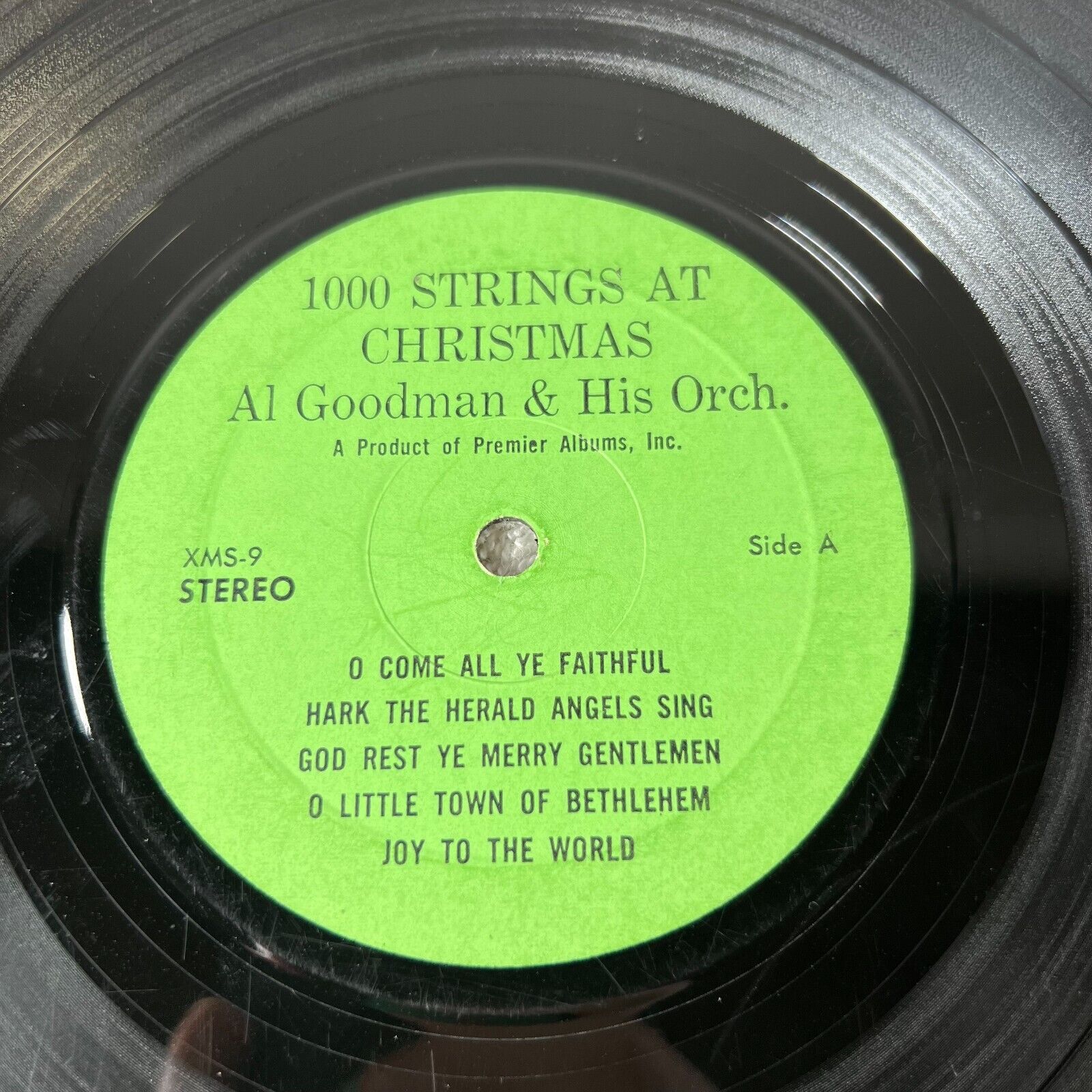 1000 Strings At Christmas Al Goodman And His Orchestra Record XMS-9 Vinyl LP