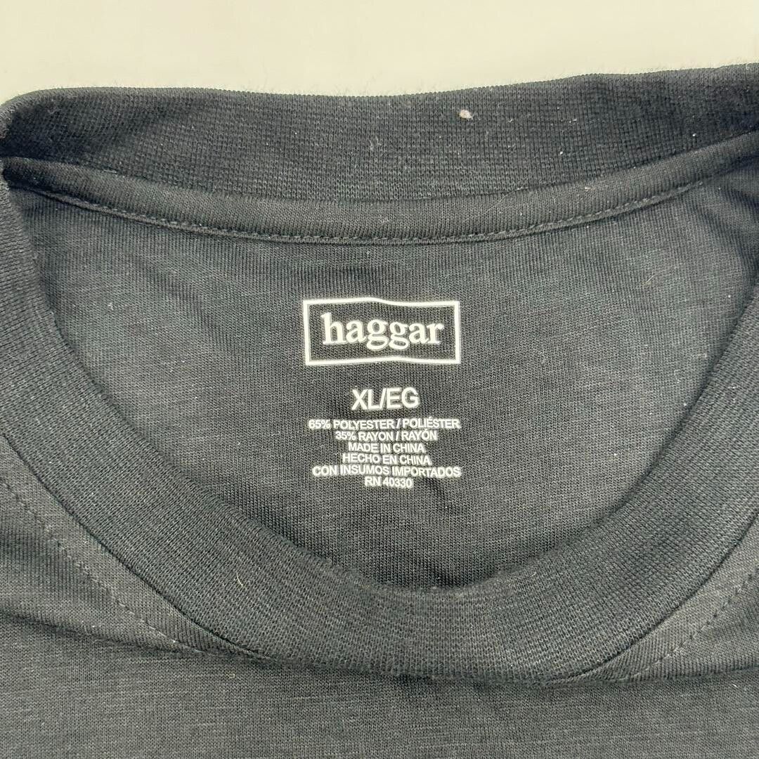 Mens Haggar Gray Short Sleeve T-Shirt With Stretch Size XL