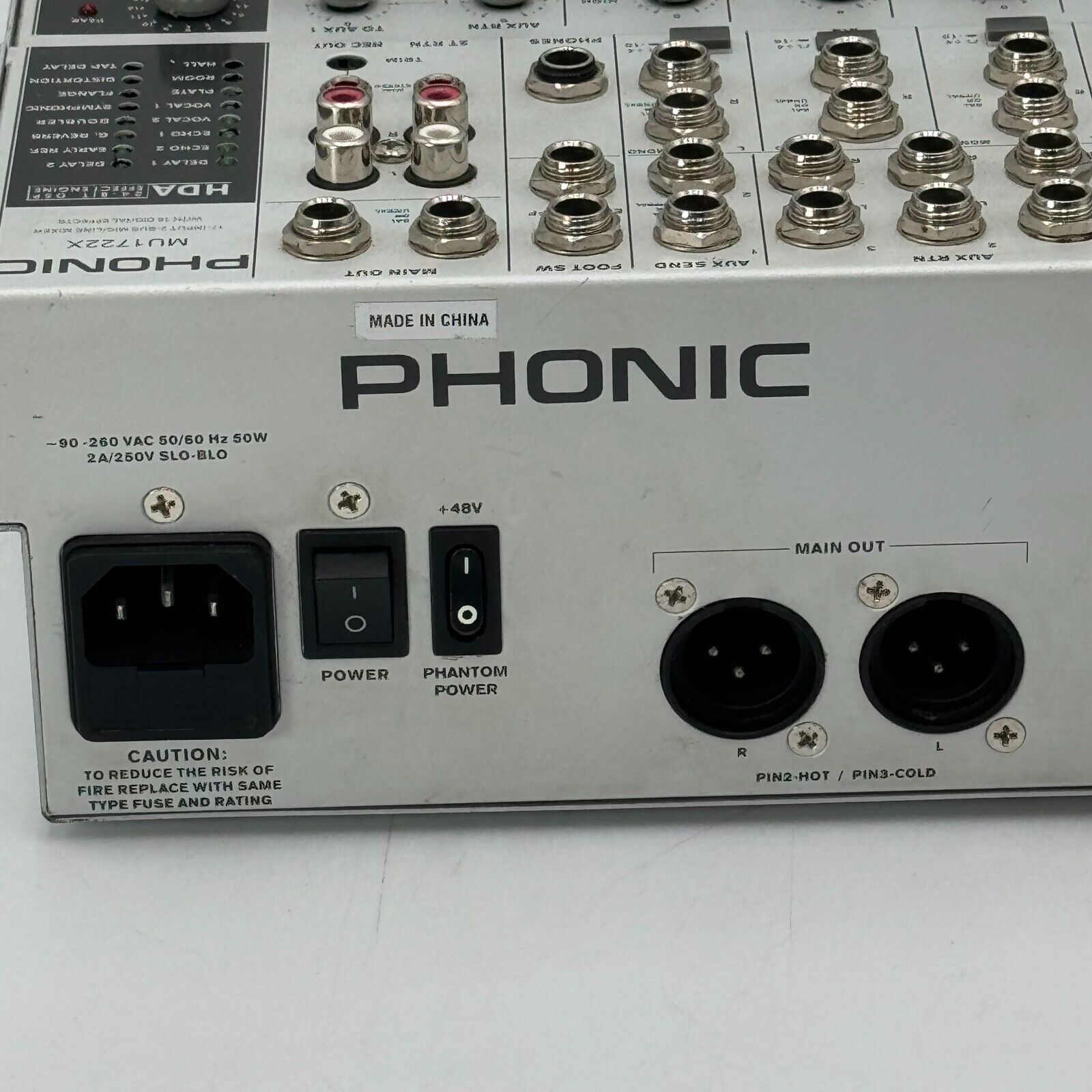 PHONIC MU1722X 17- INPUT 2-BUS MIC/LINE MIXER WITH 16 DIGITAL EFFECTS Grey 12x14