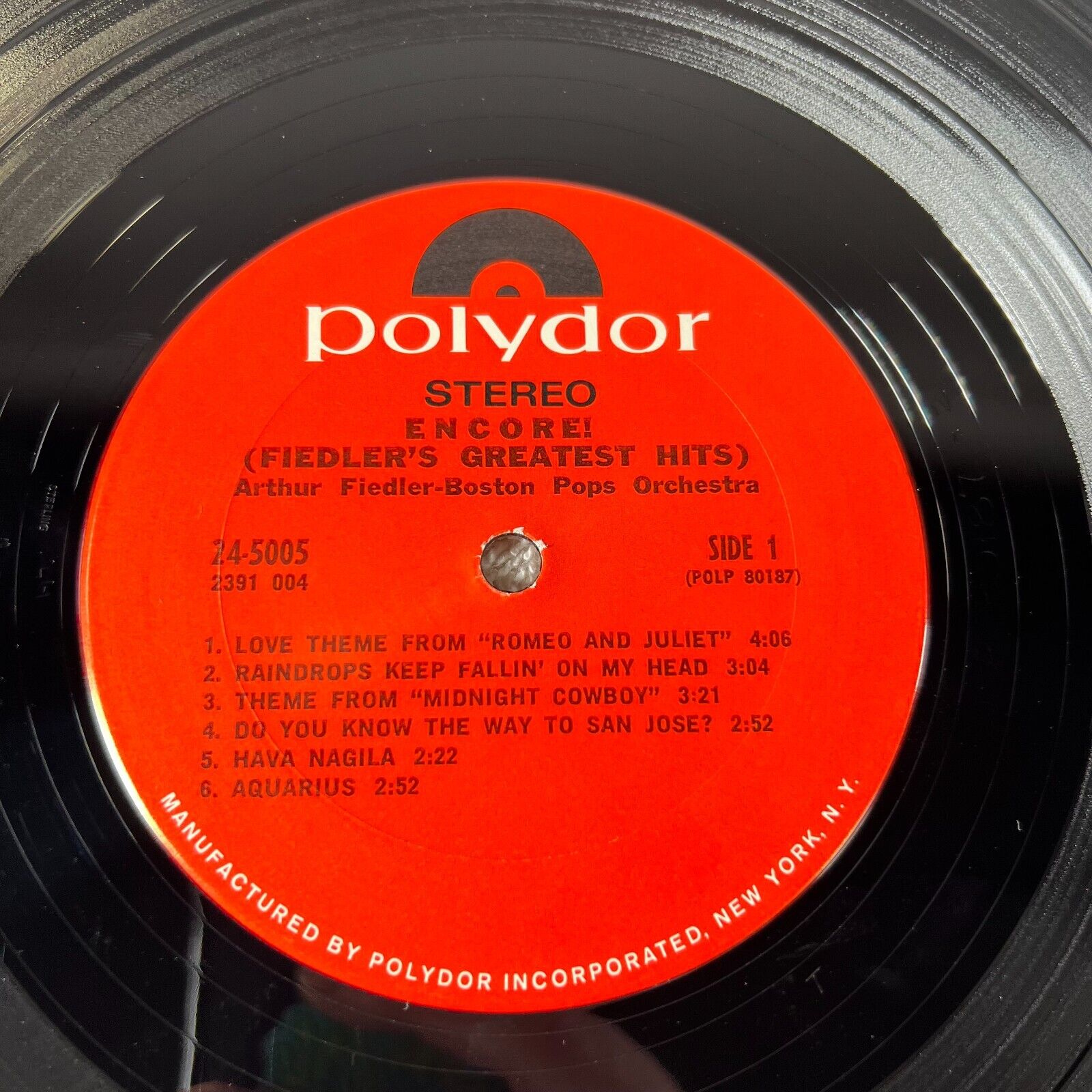 Arthur Fiedler Boston Pops Encore Fiedler's Greatest Hits LP Vinyl 1971 24-5005