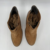 Aldo Ankle Boots Tan Chic 3” Heel Chelsea Western Style Leather Womens Size 8