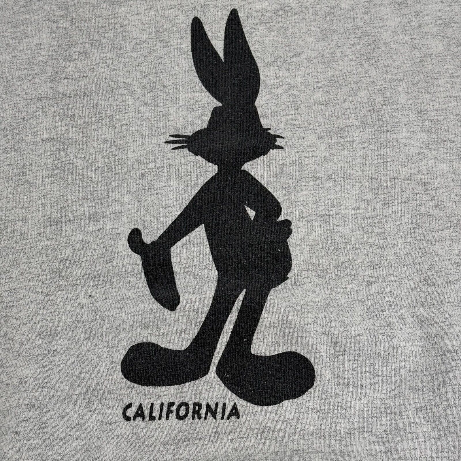 Bugs Bunny Silhouette Grey Sweater California Looney Tunes Junior Size Large