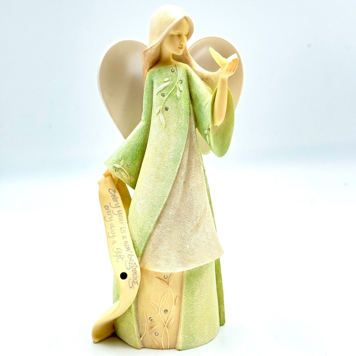 Angel Figurine 8in Standup Statue Foundations New Beginning Gift Butterfly NIB