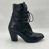 Zigi Soho Coraline Womens Black Leather Lace Up Ankle Boots Block Heel Size 8M