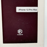 Evutec Karbon Black iPhone 12 Pro Max Drop Protection Hard Phone Case Smooth New
