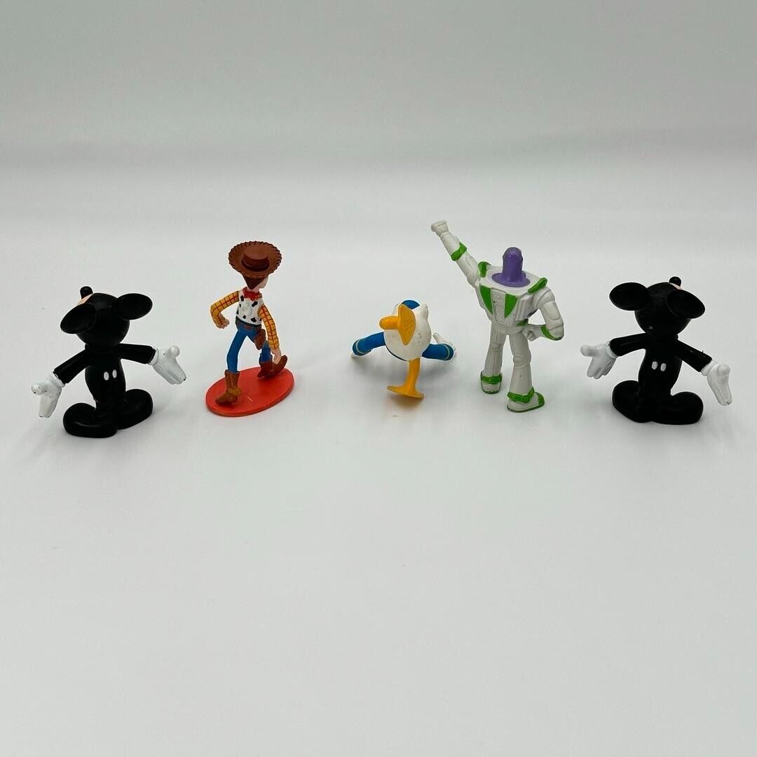 Vintage Disney Pixar 3-4”Character Figurines Mickey Mouse Donald Buzz Woody Toys
