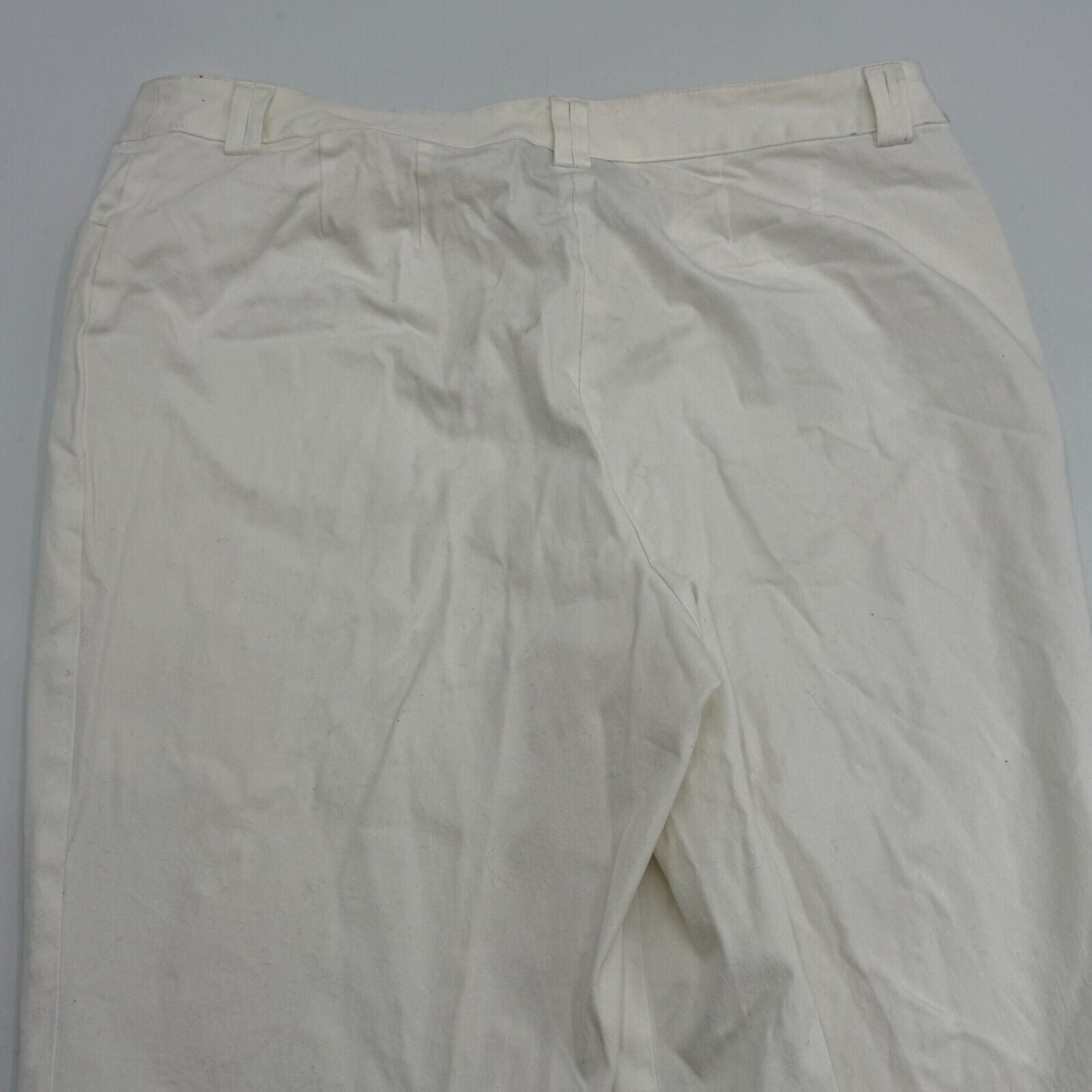 Lane Bryant Womens Skinny Stretch Cotton Pants White Preppy Minimalist Size 14