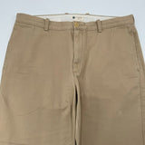 J Crew Flat Front Classic Fit Khaki Chino Pants Mens Size 36x30