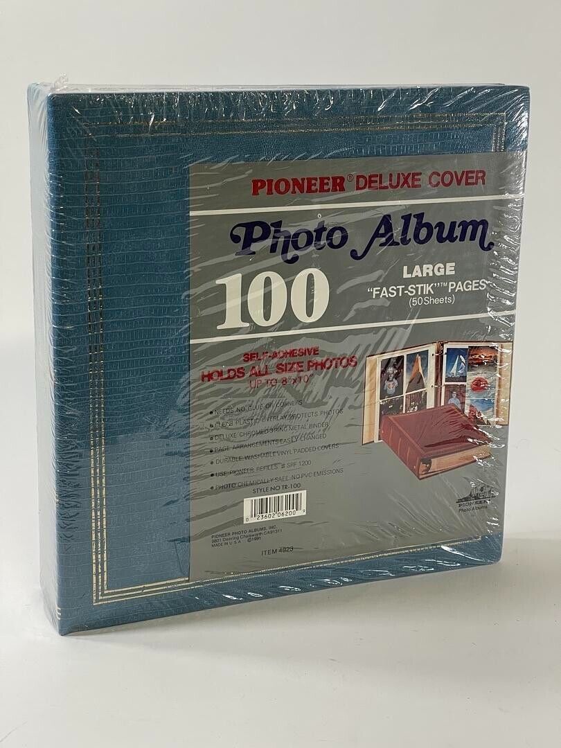 1989 Pioneer Navy Blue Gator Print Album TR-100 #4923, Factory Sealed