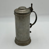 Rare Antique 1800s Reed & Barton Pewter Stein Glass Bottom Flip Lid Handle 75oz