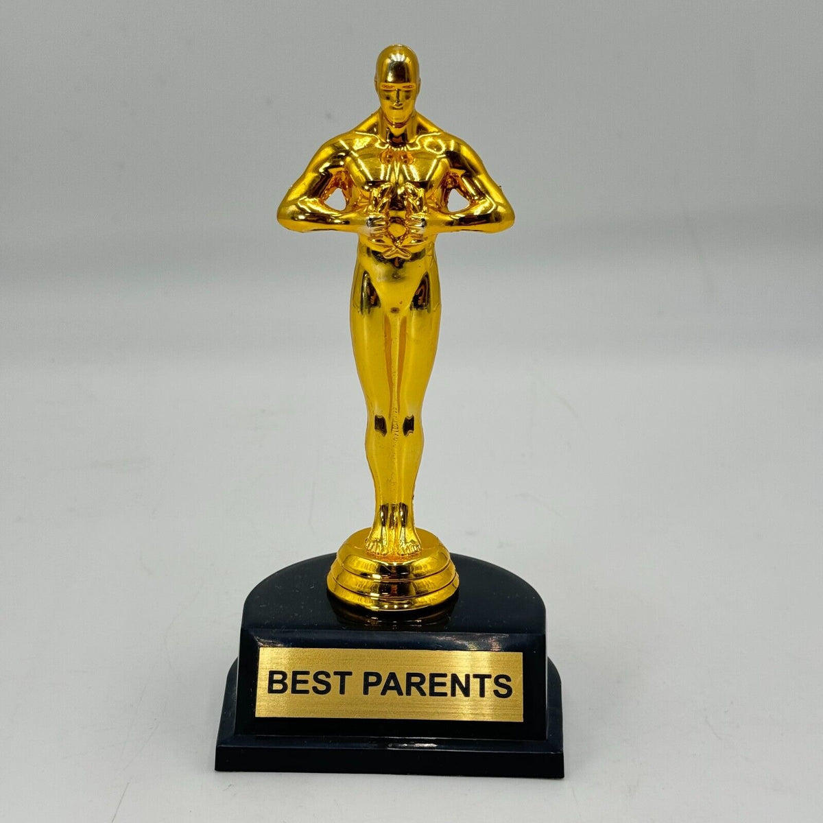 Crafted Stunning 7 in Worlds Best Parents Plastic With Gold Finish Statue Trophy