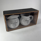 Joseph A. Collection Set of 2 10 oz Sugar Bowl and 11oz Creamer Pitcher